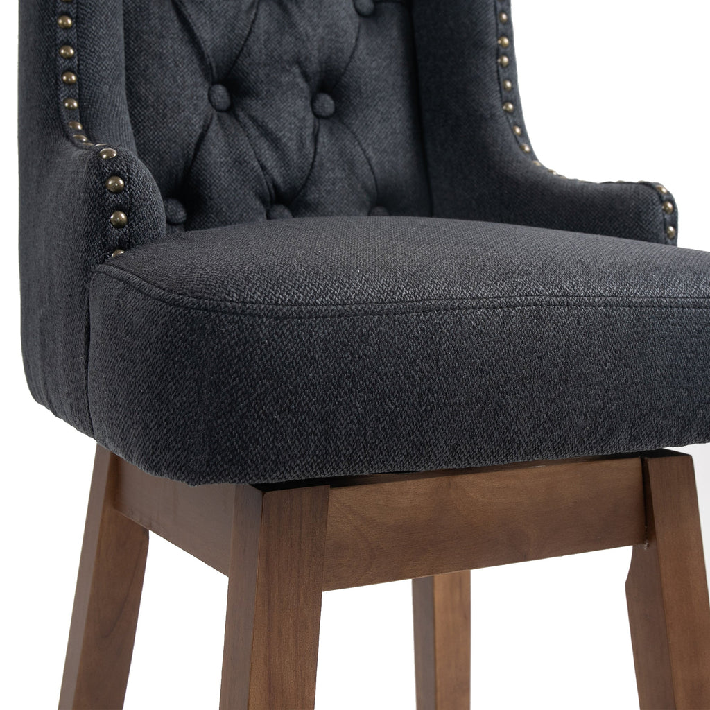 Bar Stools Set of 2 Counter Height Chairs with Footrest for Kitchen,