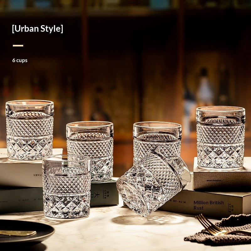 Italian Hand-Engraved Crystal Glass Wine Storage Bottle Set