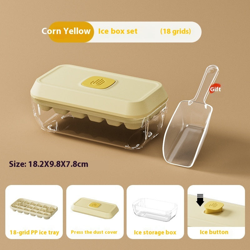 32 Grid Silicone Ice Cube Tray Mould With Lid Shovel Storage Box Remove With One Click Ice Maker DIY Whiskey Cocktail Tools Summer Kitchen Gadgets